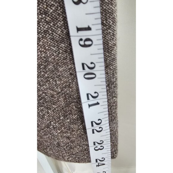 Tahari Arthur Levine Brown Two-Button Zipper Pocket Wool Silk Blazer Size 10 - Picture 5 of 7